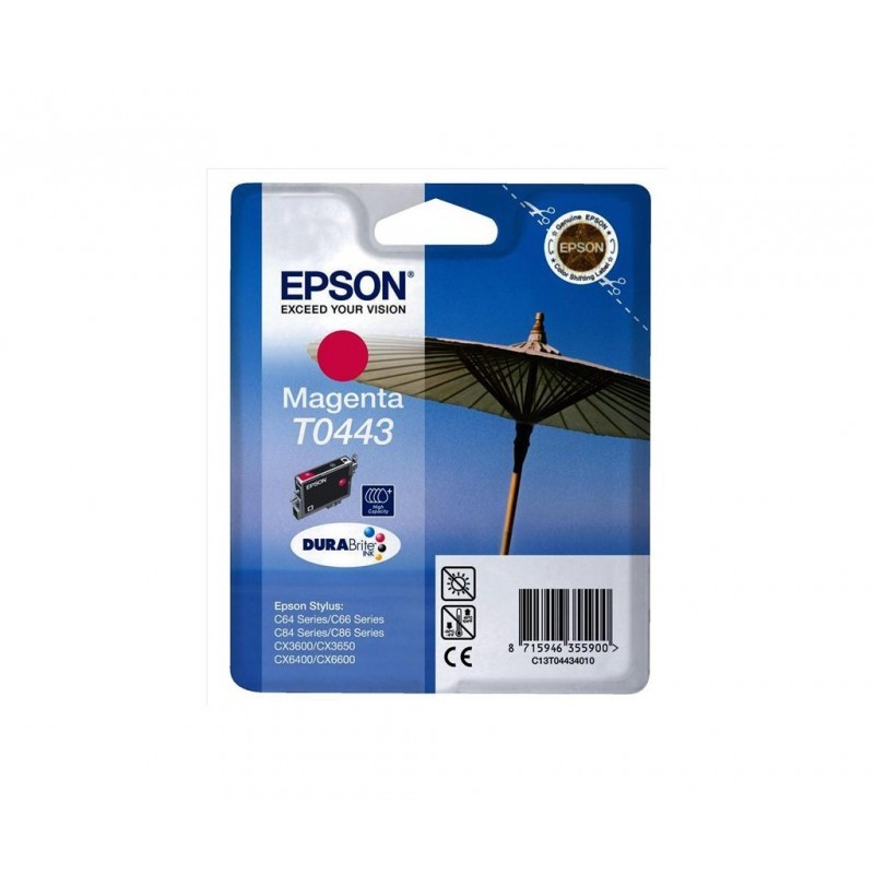 EPSON T0443 / COLOR MAGENTA / CARTUCHO DE TINTA ORIGINAL / C13T04434010