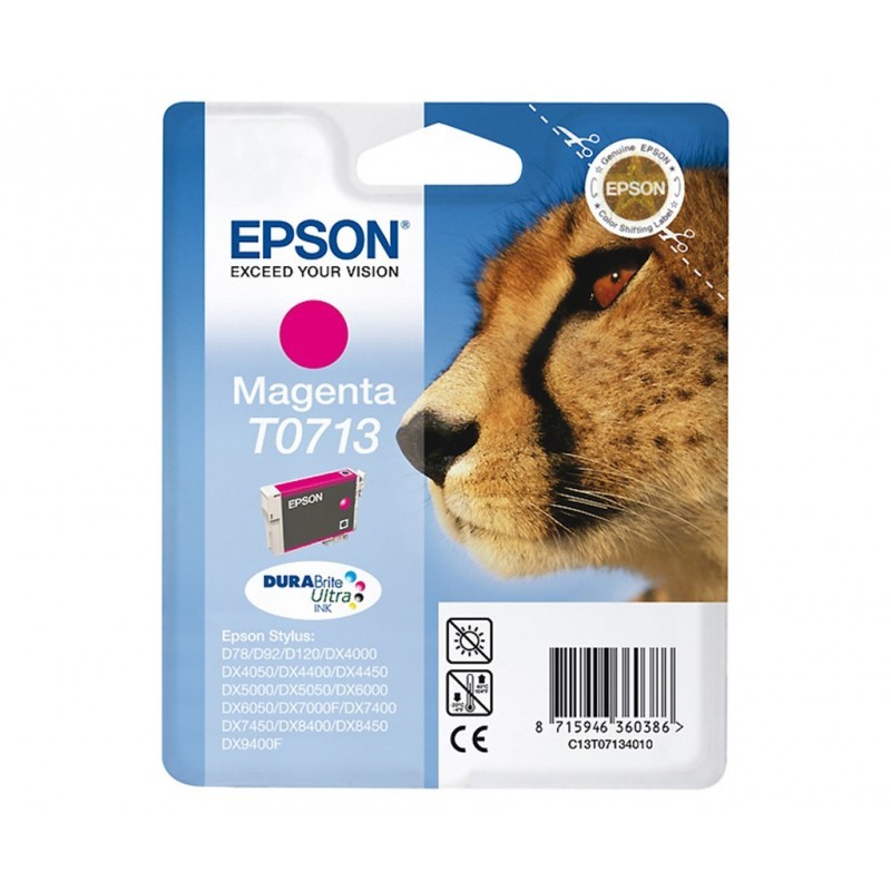 EPSON T0713 / COLOR MAGENTA / CARTUCHO DE TINTA ORIGINAL / C13T07134011