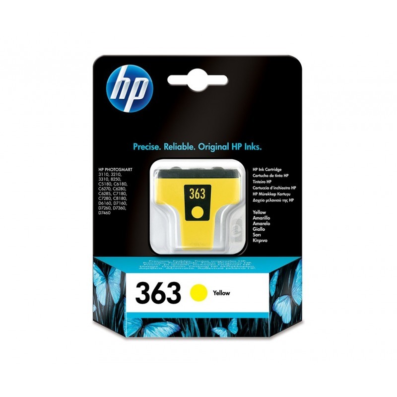 HP 363 / COLORAMARILLO / CARTUCHO DE TINTA ORIGINAL / C8773EE