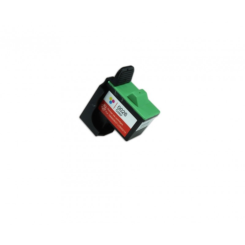 LEXMARK 26 / COLOR TRICOLOR / CARTUCHO DE TINTA REMANUFACTURADO / 10N0026E